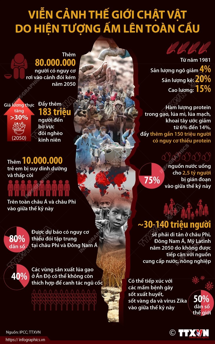 [Infographics] Hiện tượng ấm lên toàn cầu sẽ gây ra hậu quả gì? ảnh 1