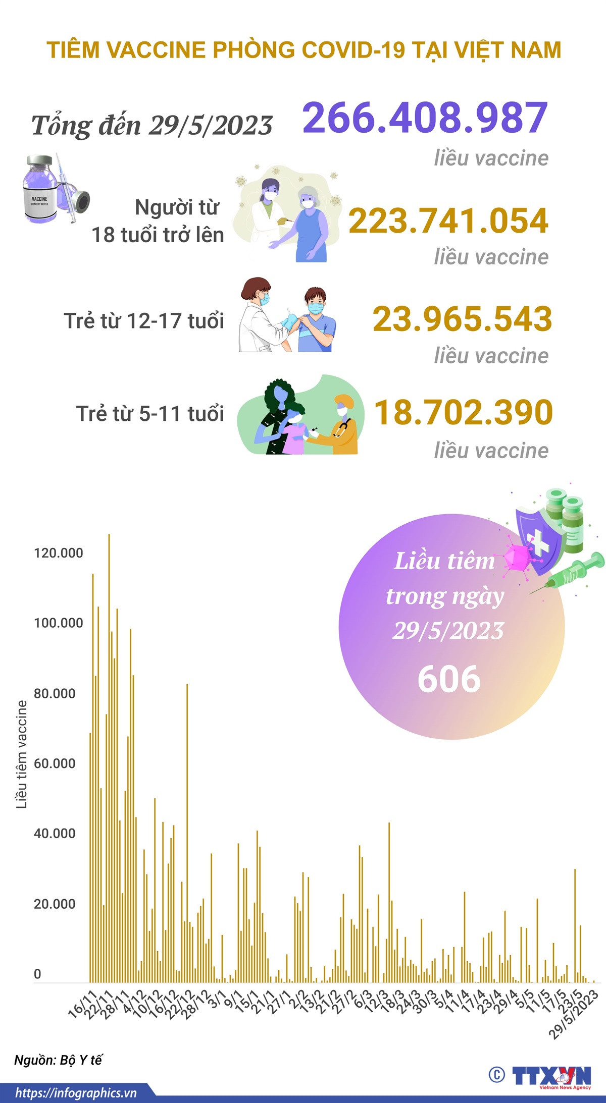 [Infographics] Tình hình tiêm vaccine phòng COVID-19 tại Việt Nam ảnh 1