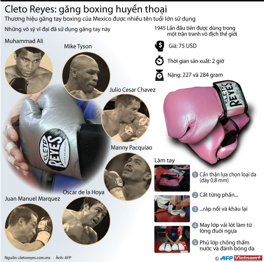 [Infographics] Cleto Reyes - Găng tay boxing huyền thoại ảnh 1