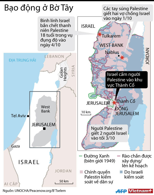 [Infographics] Toàn cảnh cuộc đụng độ bạo lực trên khắp Bờ Tây ảnh 1