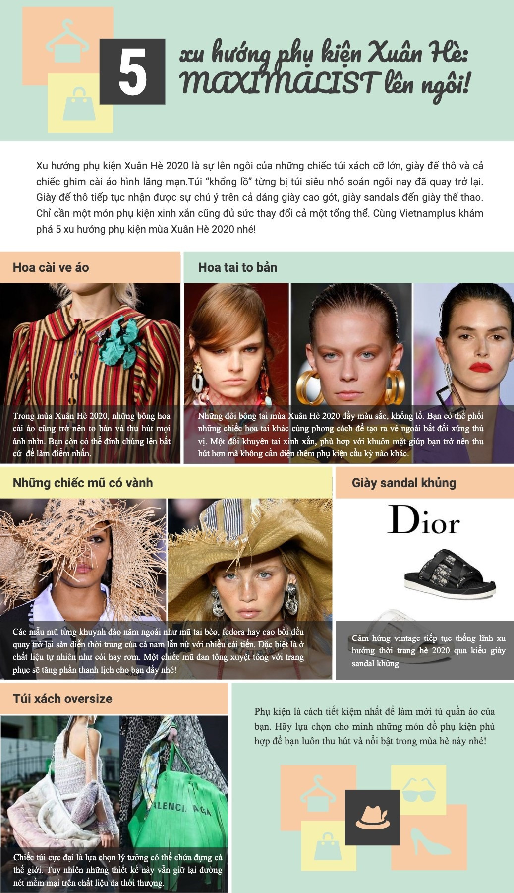 Thời trang mùa Hè: Sự ‘lên ngôi’ của phụ kiện có kích cỡ ‘khủng’ ảnh 1