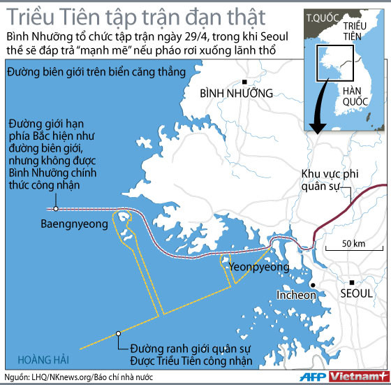 [Infographics] Triều Tiên bắt đầu tập trận bắn đạn thật ảnh 1