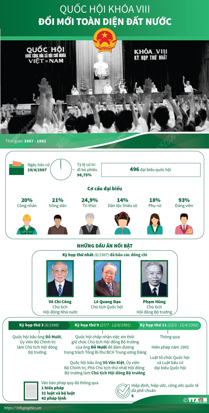 [Infographics] Quốc hội khóa VIII: Đổi mới toàn diện đất nước ảnh 1