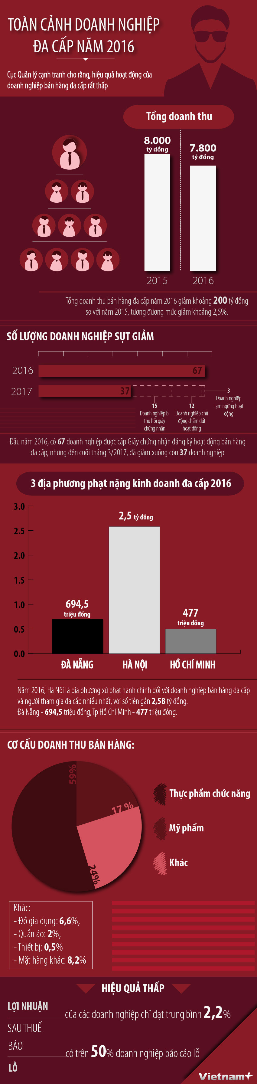 [Infographics] Bức tranh toàn cảnh doanh nghiệp đa cấp năm 2016 ảnh 1