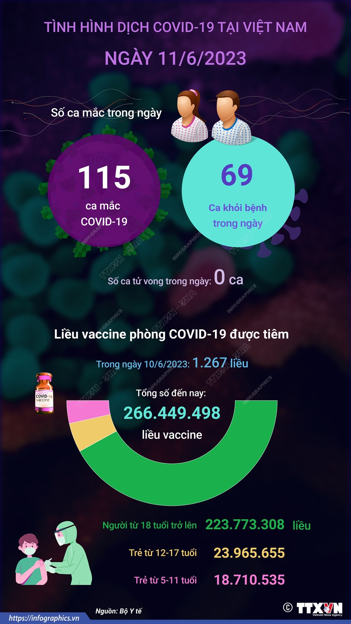 [Infographics] Cập nhật tình hình dịch COVID-19 tại Việt Nam ngày 11/6 ảnh 1