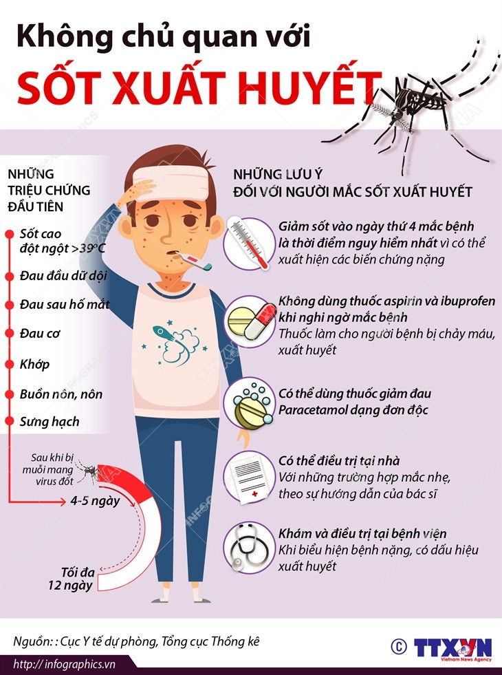 [Infographics] Không chủ quan với diễn biến nặng bệnh sốt xuất huyết ảnh 1