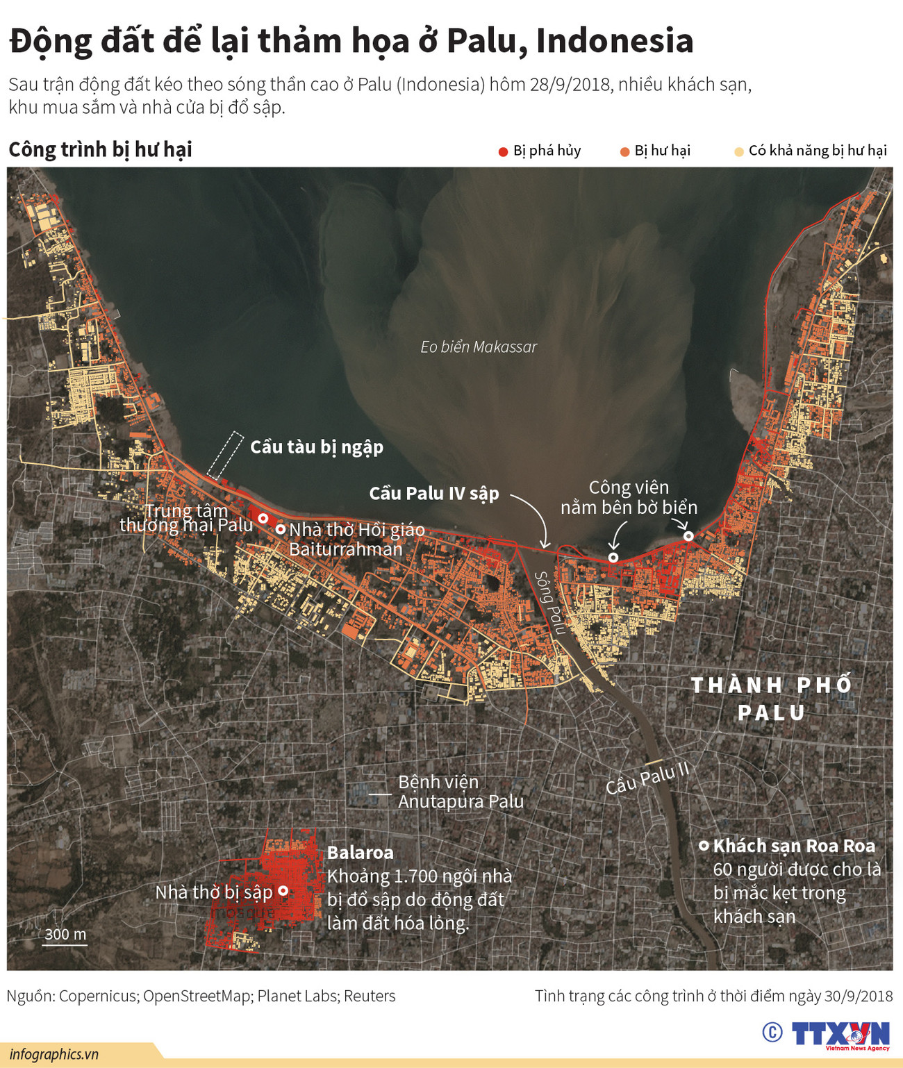 Toàn cảnh những khu vực bị tàn phá sau thảm họa động đất Indonesia ảnh 1