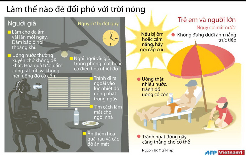 [Infographics] Làm thế nào để đối phó với đợt nóng kỷ lục? ảnh 1