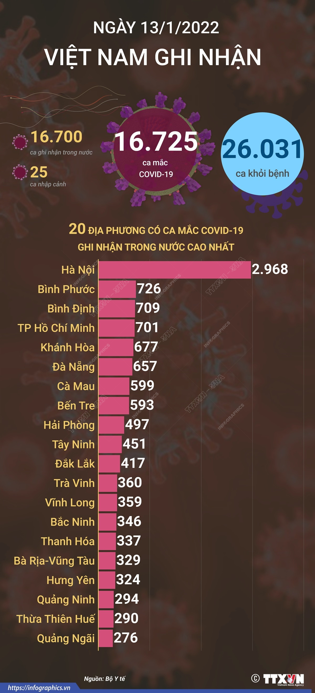 [Infographics] Cập nhật tình hình dịch COVID-19 tại Việt Nam ngày 13/1 ảnh 1