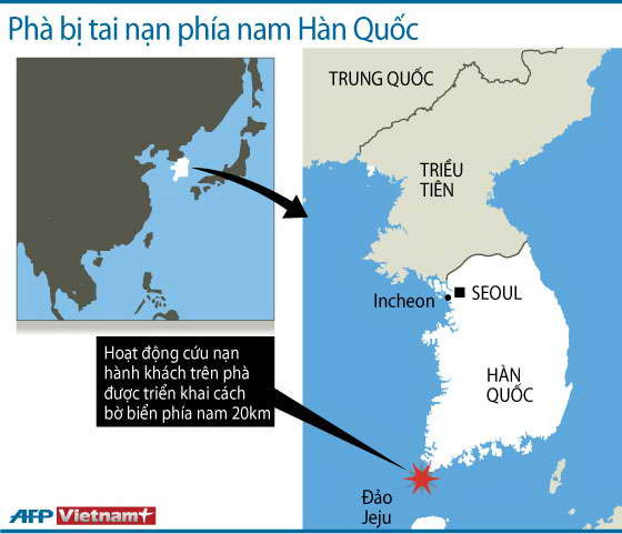 [Infographics] Chìm phà chở 450 người ngoài khơi Hàn Quốc ảnh 1
