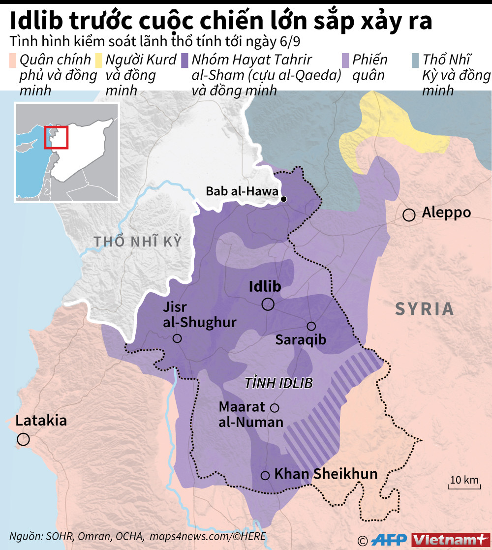 [Infographics] Tình hình Idlib trước cuộc chiến lớn sắp xảy ra ảnh 1