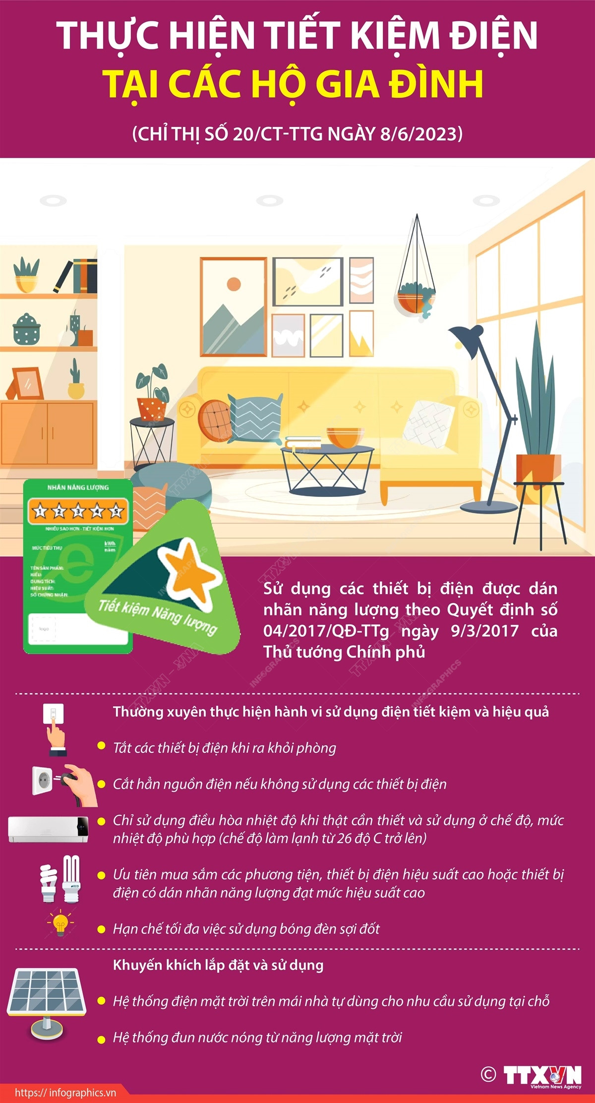 [Infographics] Thực hiện tiết kiệm điện tại các hộ gia đình ảnh 1