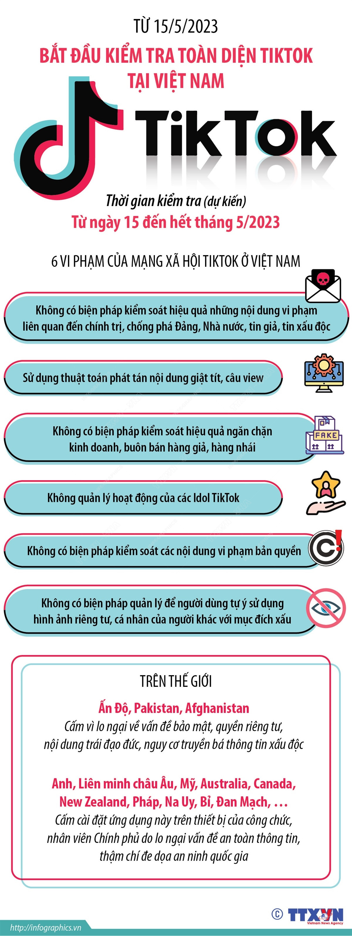[Infographics] Bắt đầu kiểm tra toàn diện TikTok tại Việt Nam ảnh 1