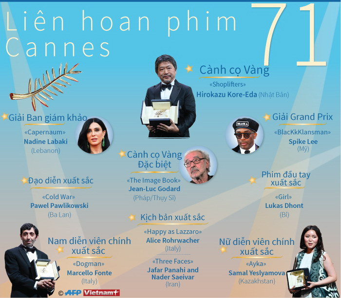 [Infographics] Các giải thưởng tại Liên hoan phim Cannes 71 ảnh 1