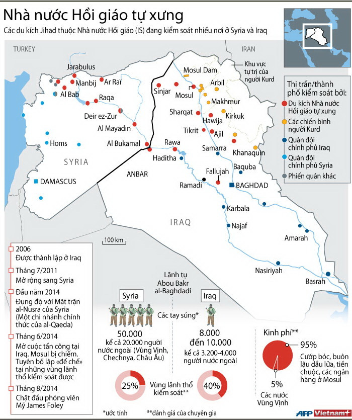 [Inforgraphics] Nhà nước Hồi giáo tự xưng ngày càng bành trướng ảnh 1