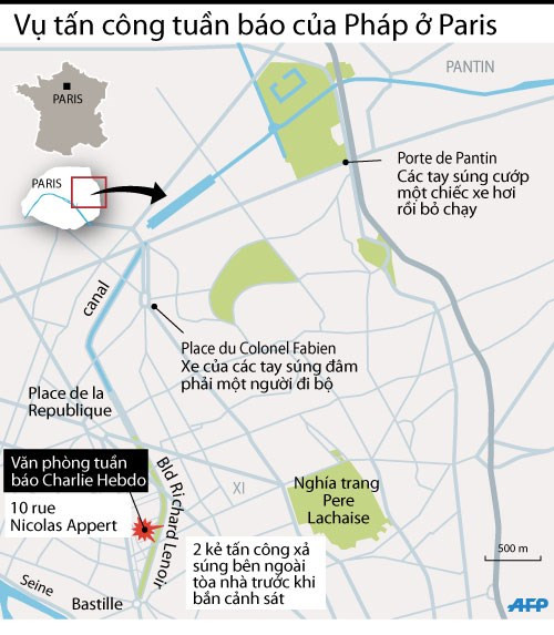 [Infographics] Vụ khủng bố tại tuần báo trào phúng của Pháp ảnh 1