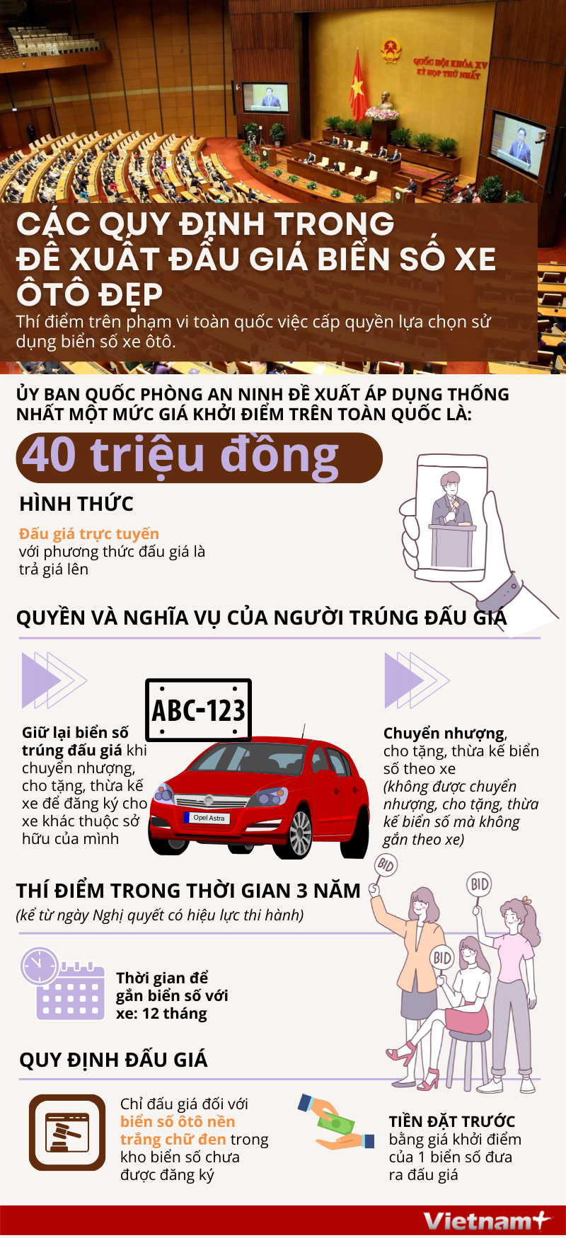 [Infographics] Quy định chi tiết về đề xuất đấu giá biển số ôtô đẹp ảnh 1