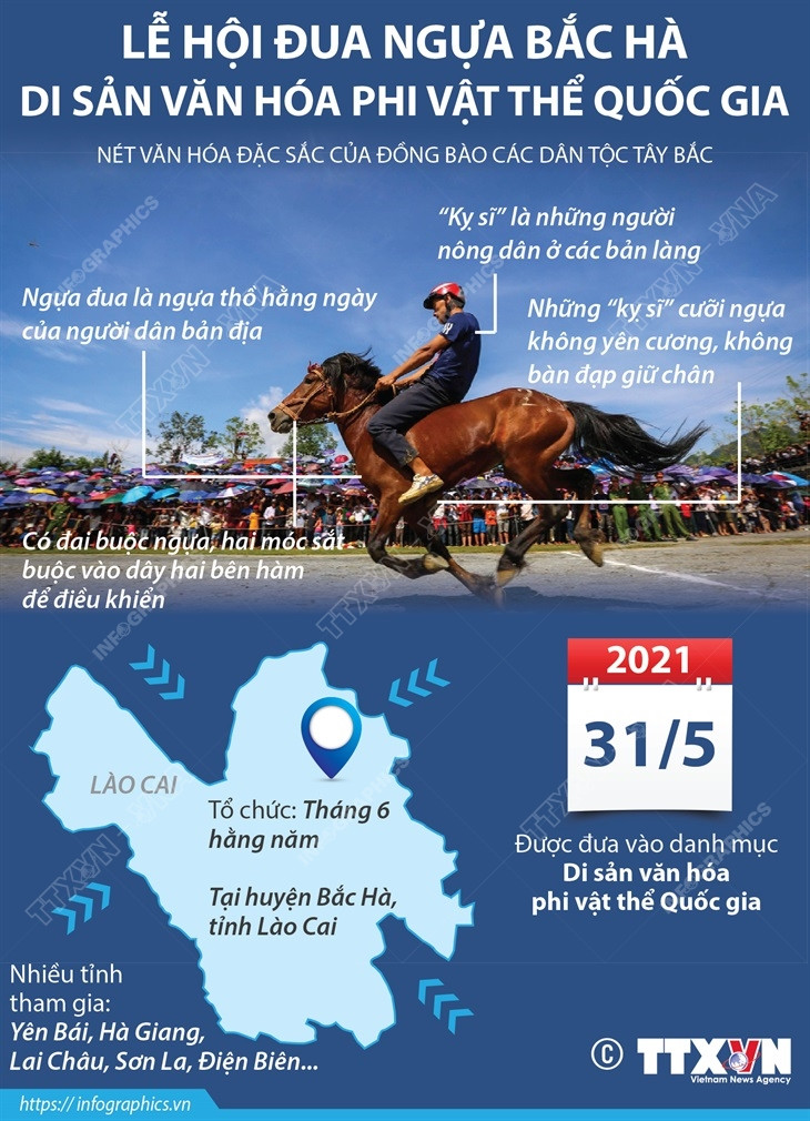[Infographics] Lễ hội đua ngựa Bắc Hà - Di sản văn hóa quốc gia ảnh 1
