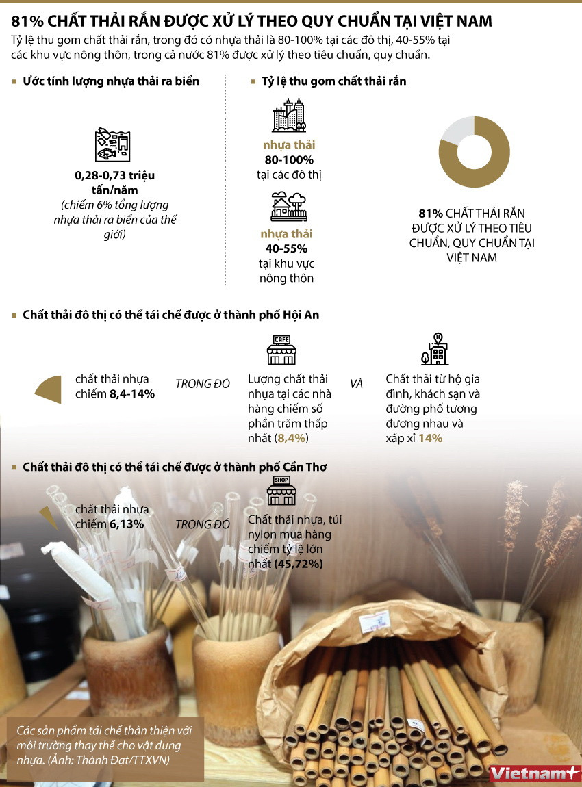 [Infographics] 81% chất thải rắn được xử lý theo quy chuẩn ảnh 1