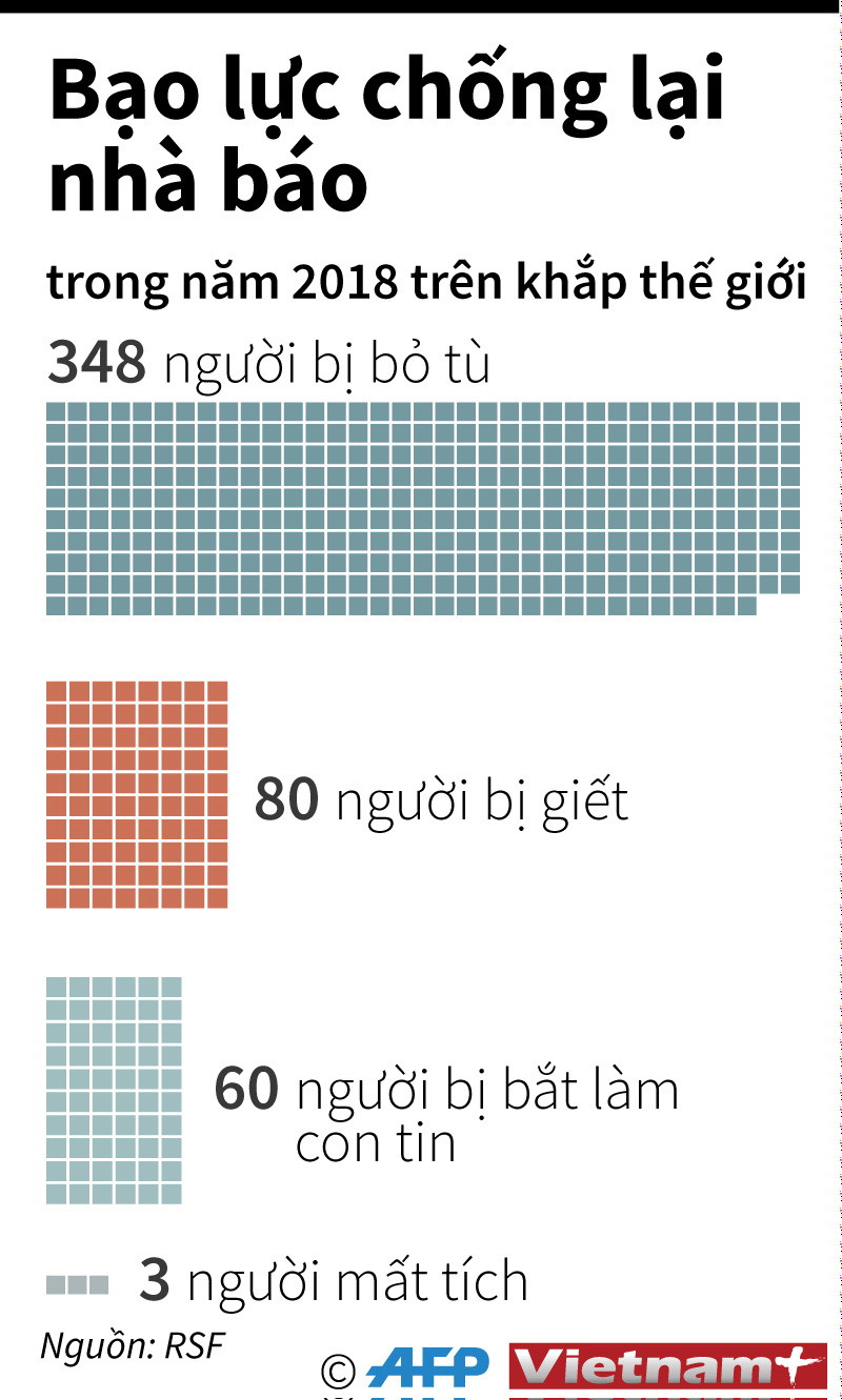 [Infographics] Bạo lực chống lại nhà báo trên khắp thế giới ảnh 1