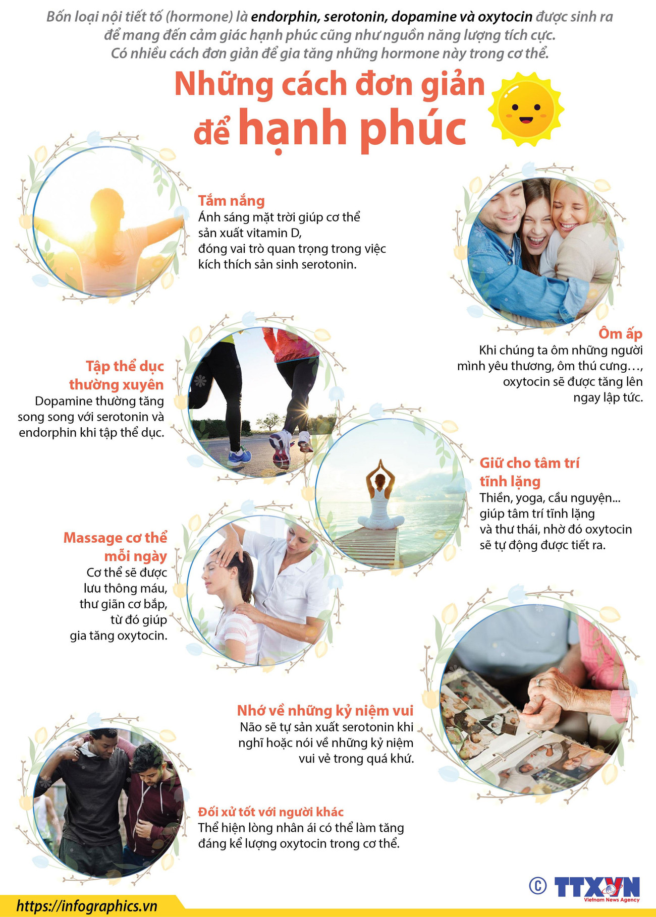 [Infographics] Những cách đơn giản gia tăng hormone hạnh phúc ảnh 1