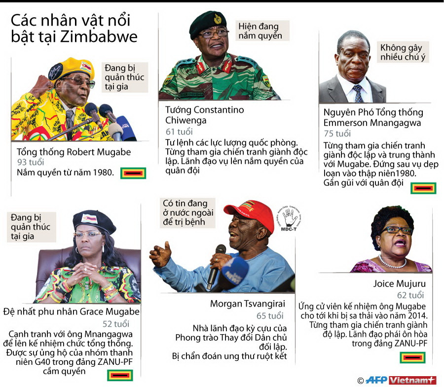 [Infographics] Điểm mặt các nhân vật nổi bật tại Zimbabwe ảnh 1