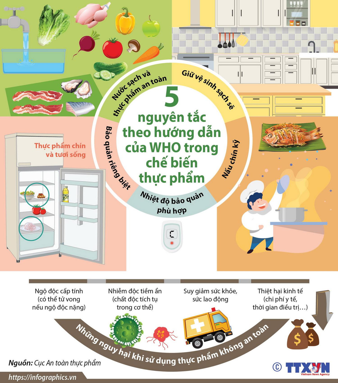Nhấp chuột để xem kích thước chuẩn. 5 nguyên tắc theo hướng dẫn của WHO trong chế biến thực phẩm ảnh 1