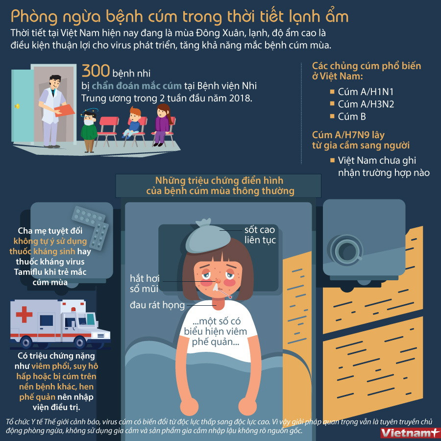 [Infographics] Phòng ngừa bệnh cúm trong thời tiết lạnh ẩm ảnh 1