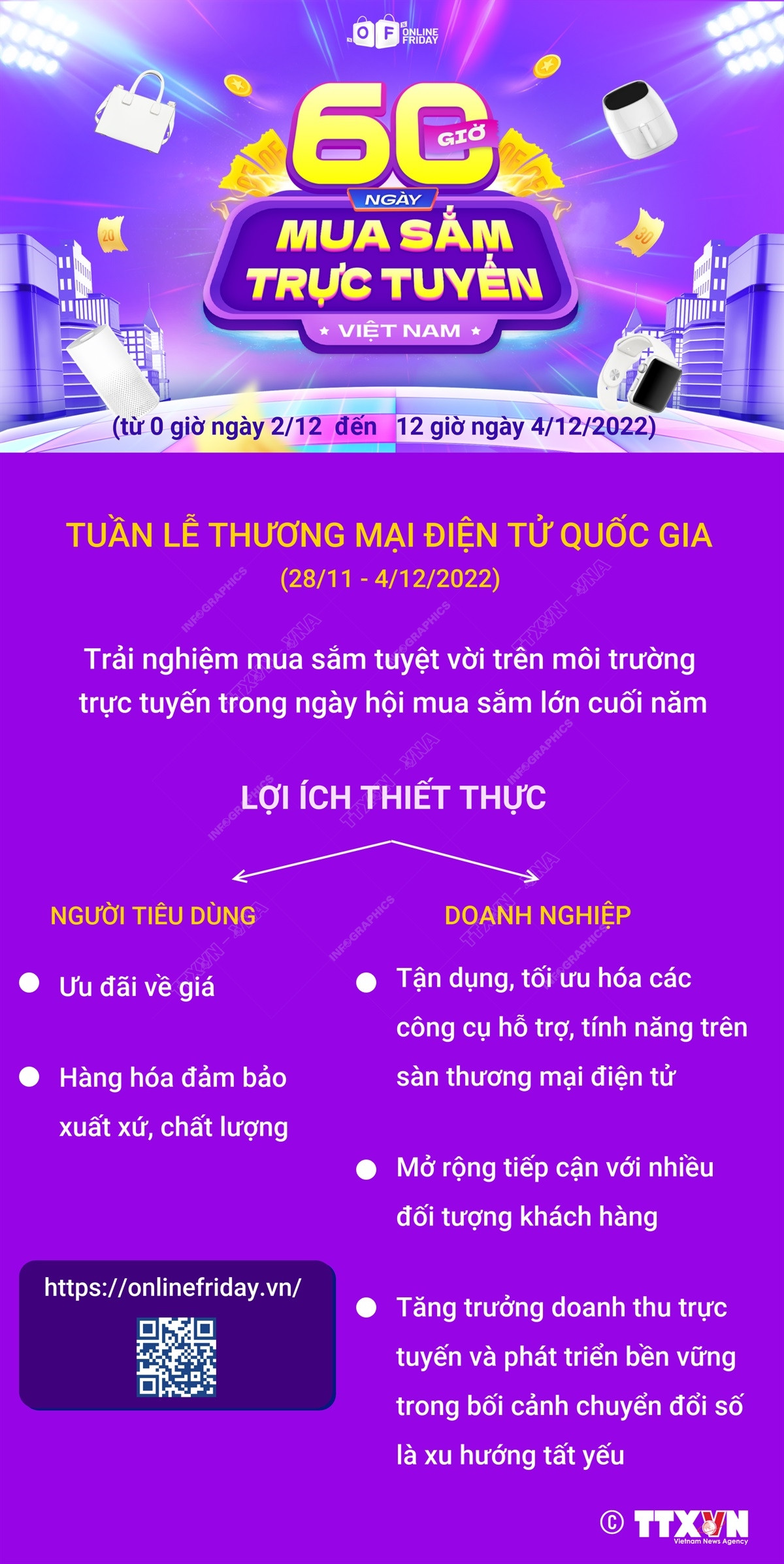 [Infographics] 60 giờ Ngày mua sắm trực tuyến Việt Nam ảnh 1