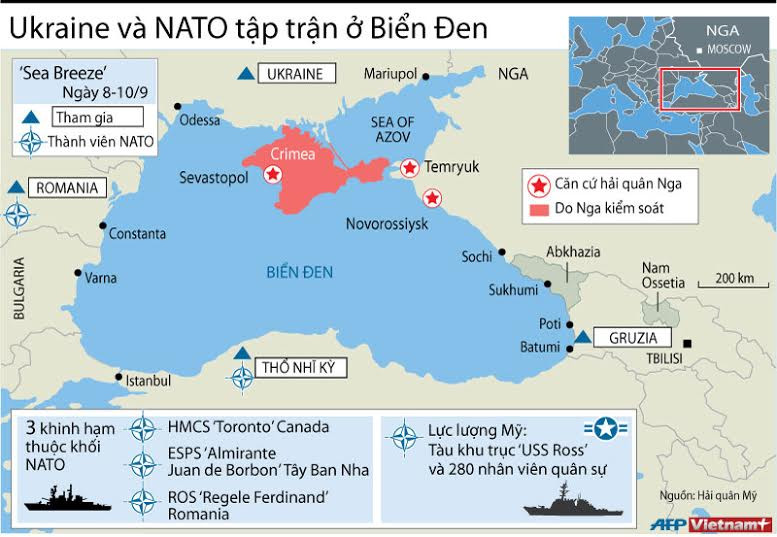[Infographics] Ukraine và NATO tập trận hải quân tại Biển Đen ảnh 1