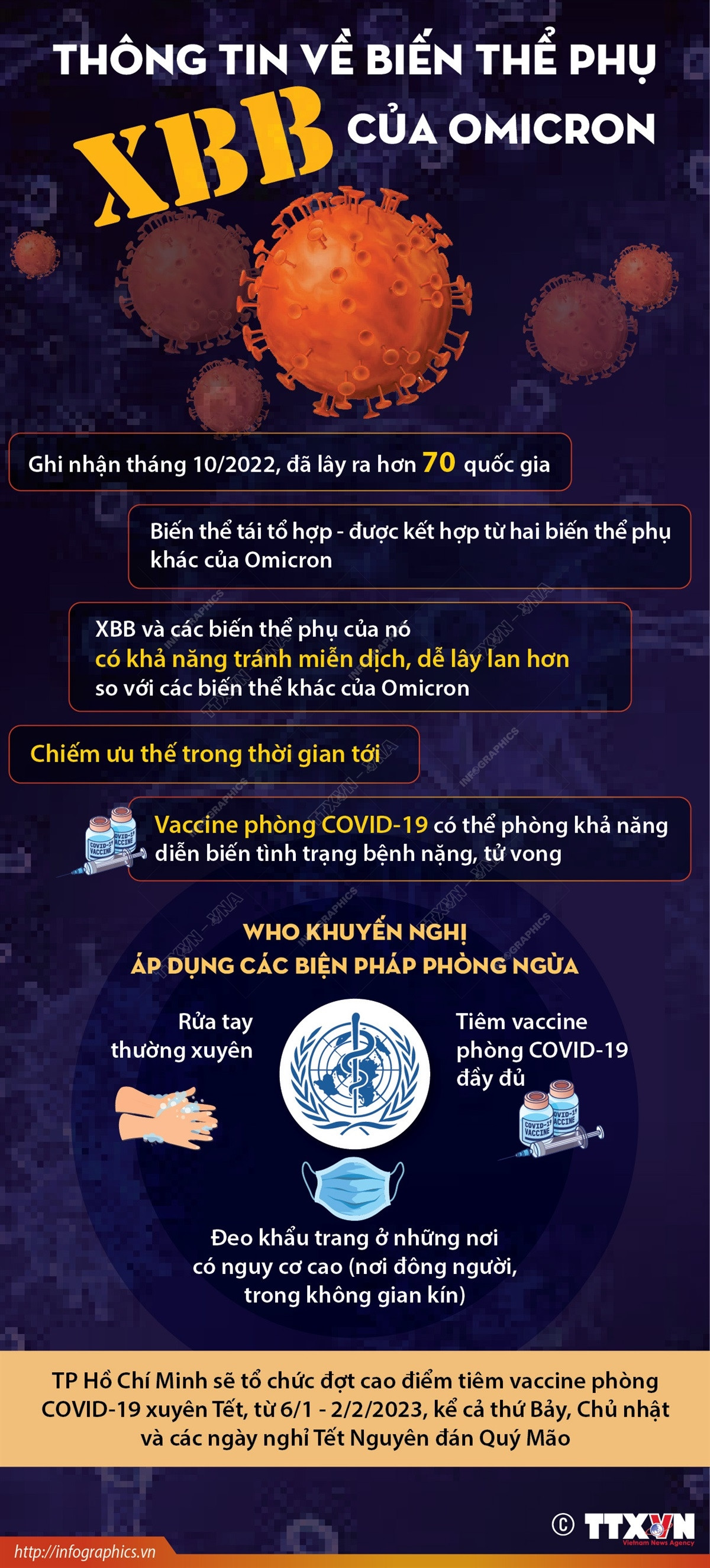 [Infographics] Thông tin về biến thể phụ XBB của Omicron ảnh 1