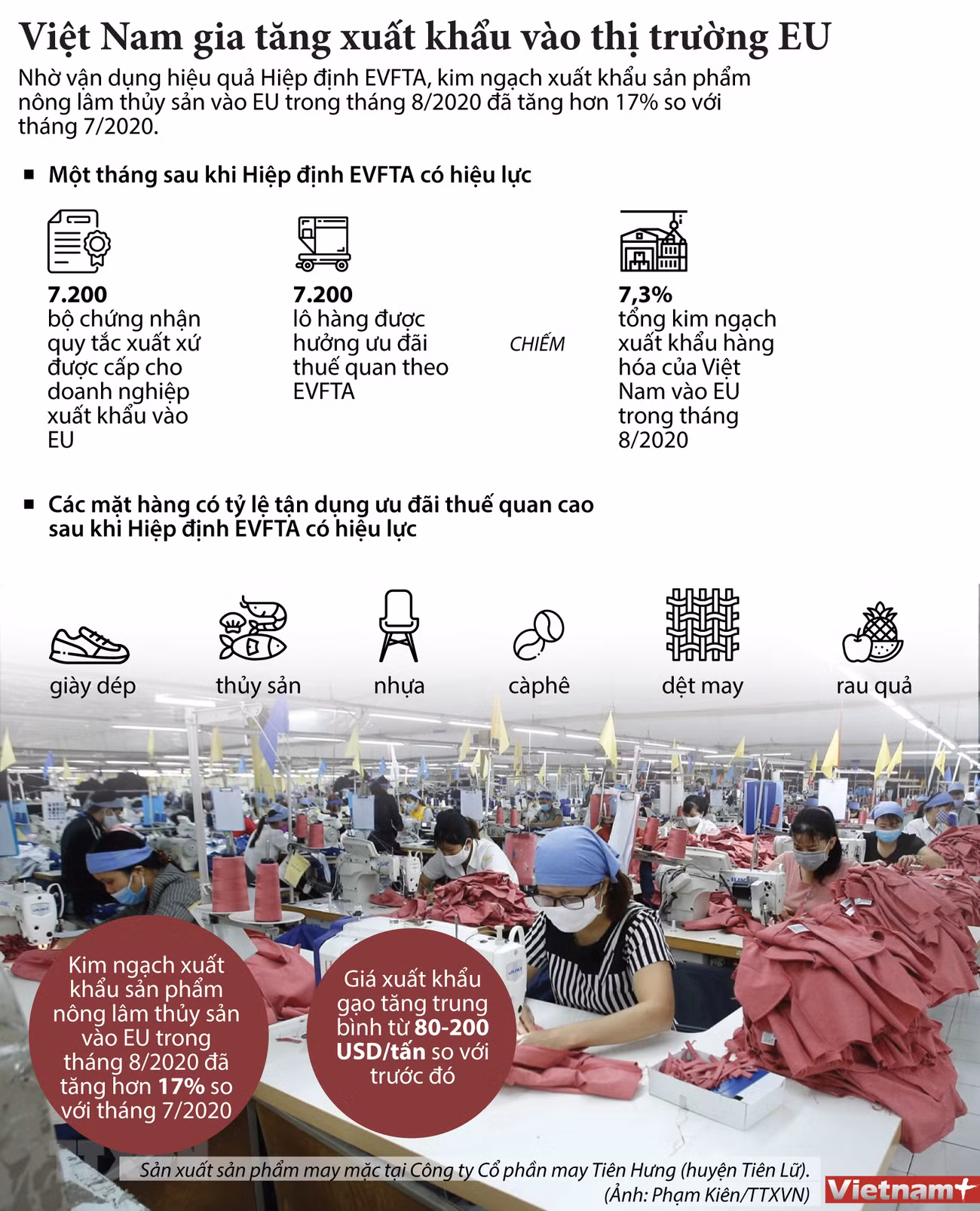 [Infographics] Việt Nam gia tăng xuất khẩu vào thị trường EU ảnh 1