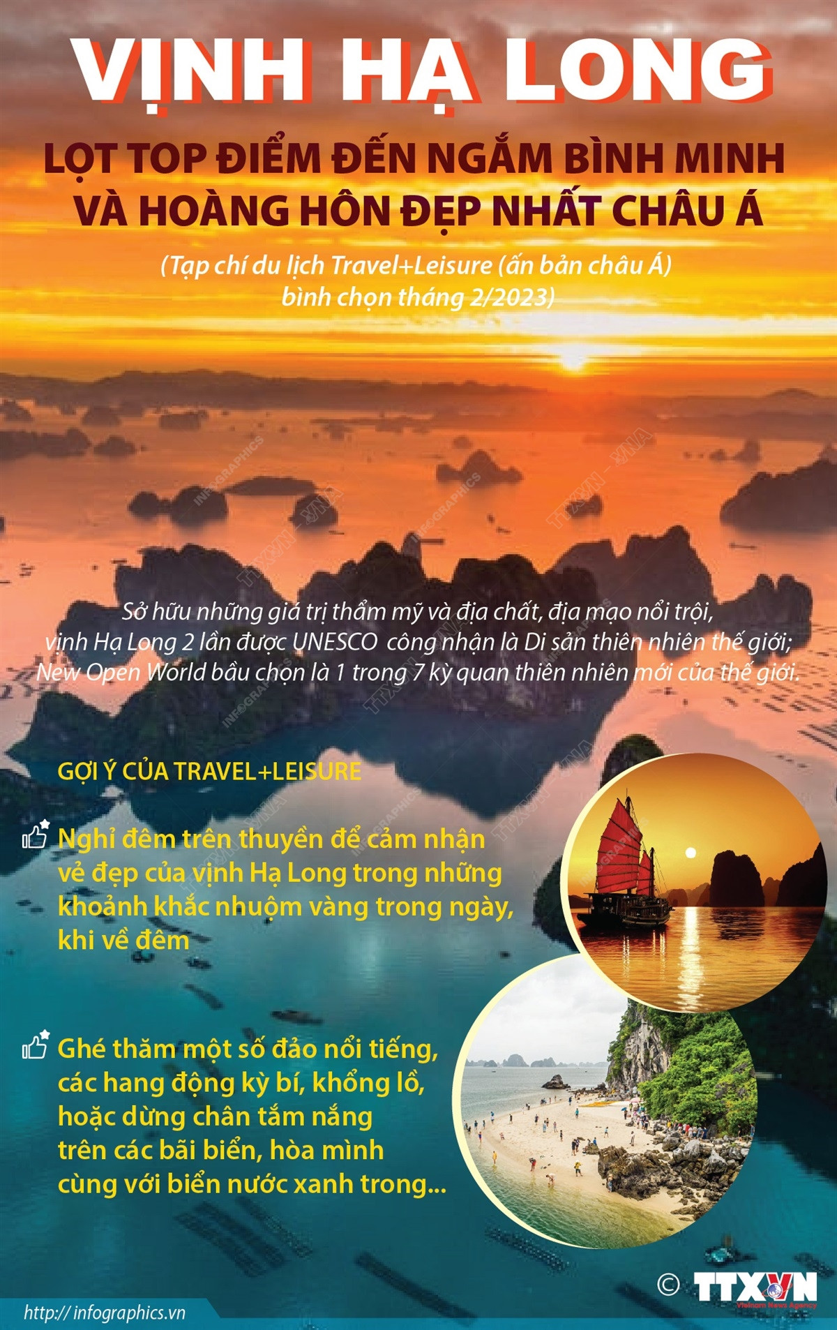 Vịnh Hạ Long lọt top điểm đến ngắm bình minh, hoàng hôn đẹp ở châu Á ảnh 1