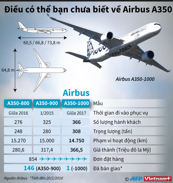 [Infographics] Điều có thể bạn chưa biết về dòng máy bay Airbus A350 ảnh 1