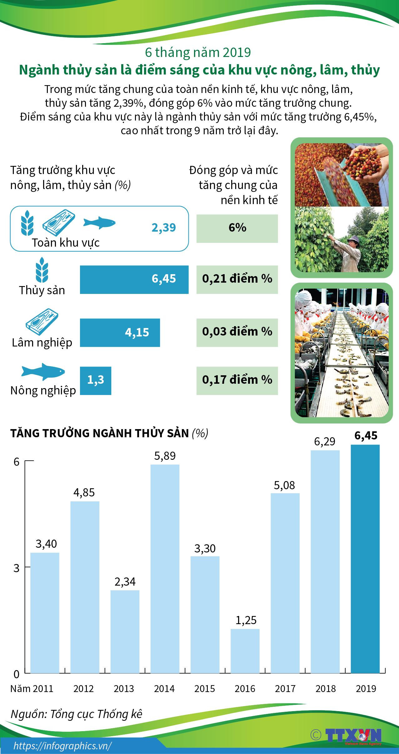6 tháng qua: Ngành thủy sản là điểm sáng của khu vực nông, lâm, thủy ảnh 1