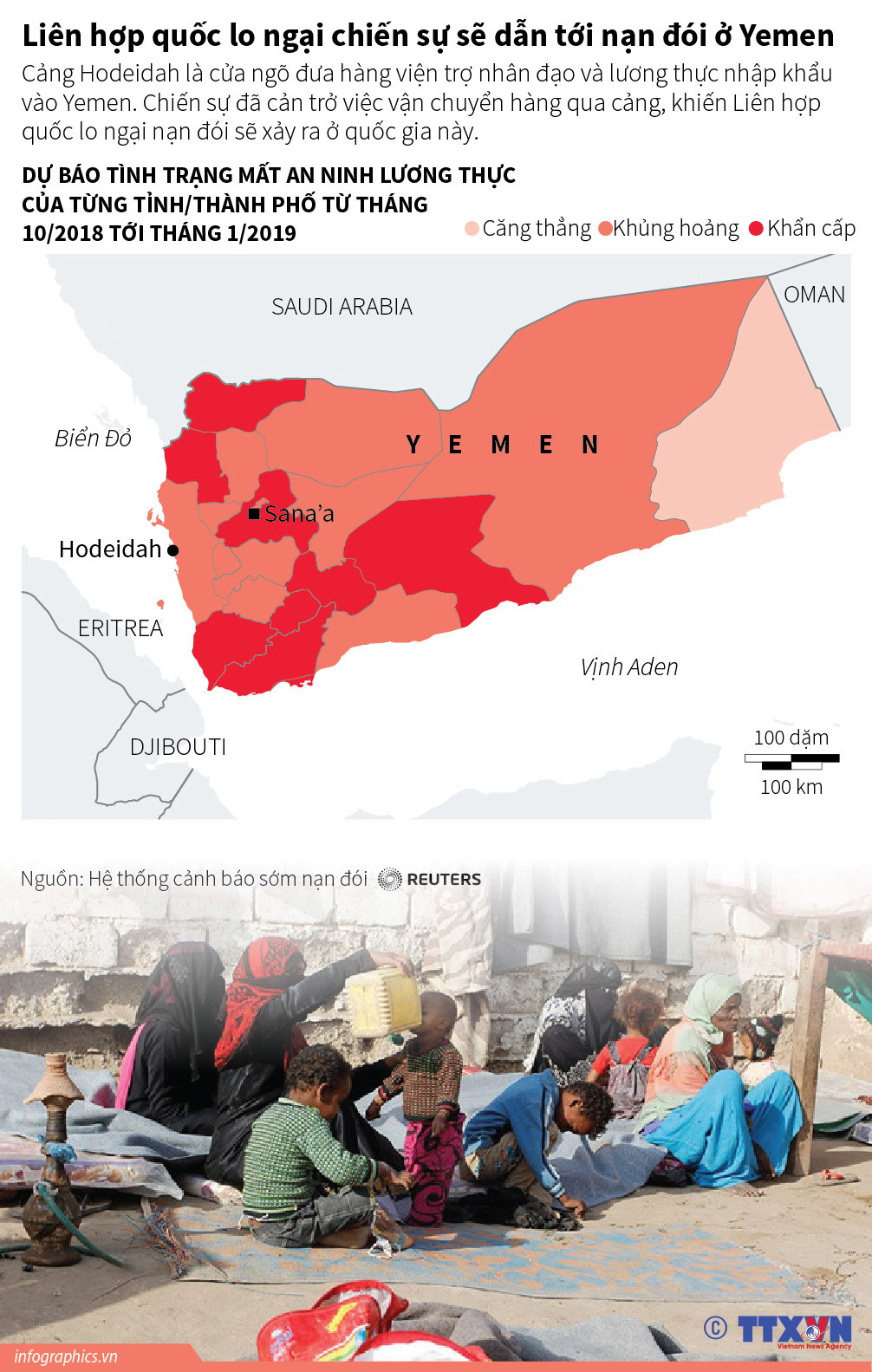 [Infographics] Liên hợp quốc lo ngại chiến sự dẫn tới nạn đói ở Yemen ảnh 1