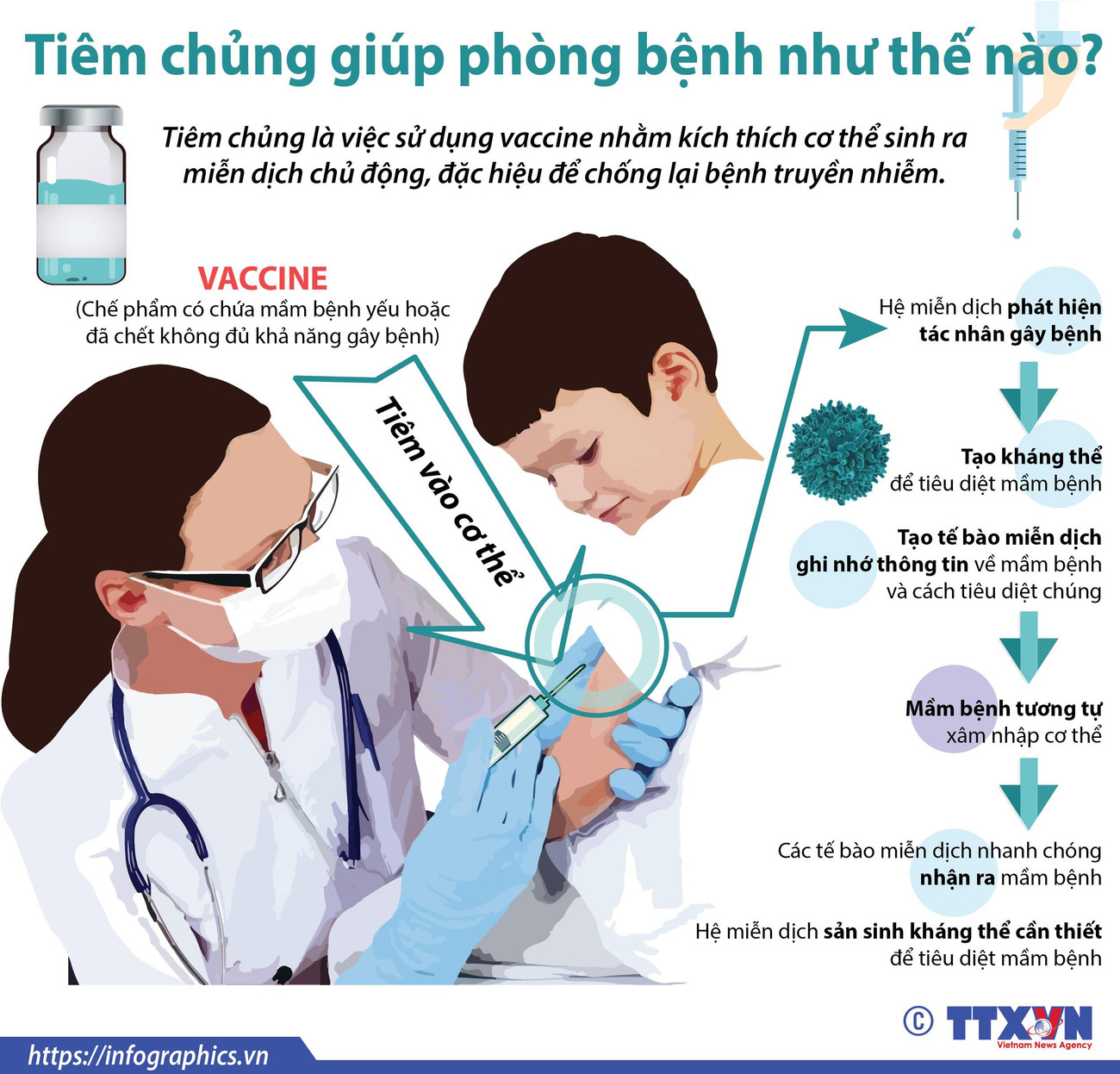 Tiêm chủng vắcxin để chủ động chống lại các bệnh truyền nhiễm ảnh 1
