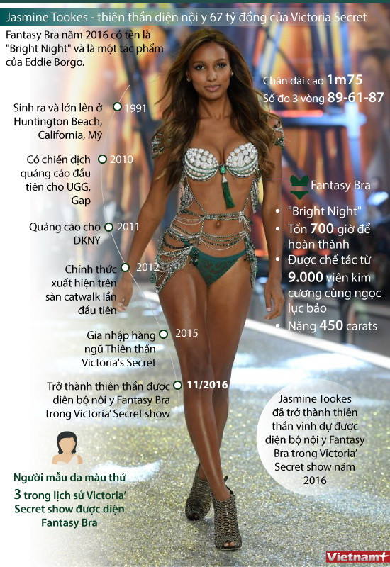 [Infographics] Jasmine Tookes - Thiên thần diện nội y 67 tỷ đồng ảnh 1