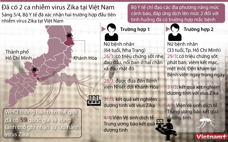 [Infographics] Hai trường hợp nhiễm virus Zika đầu tiên ở Việt Nam ảnh 1