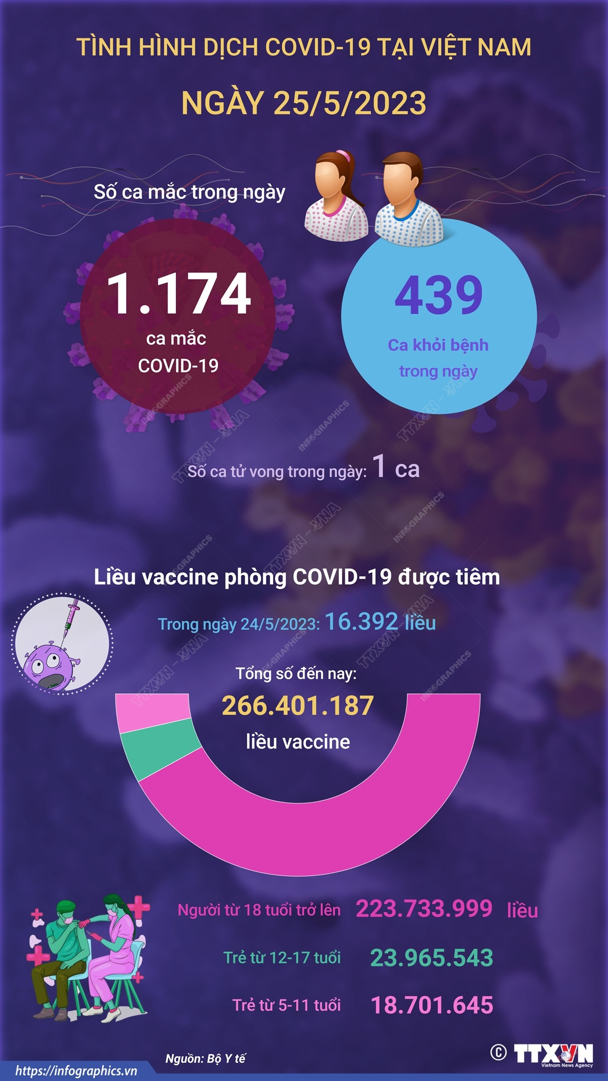[Infographics] Cập nhật tình hình dịch COVID-19 tại Việt Nam ngày 25/5 ảnh 1