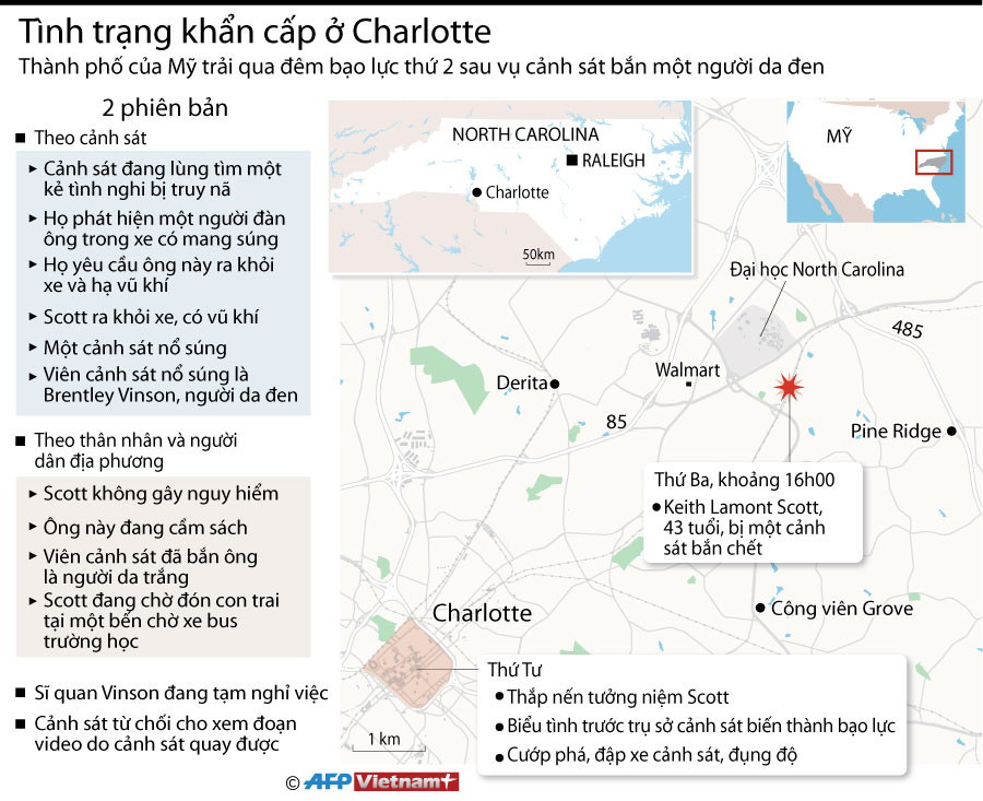 [Infographics] Tình trạng khẩn cấp ở thành phố Charlotte ảnh 1