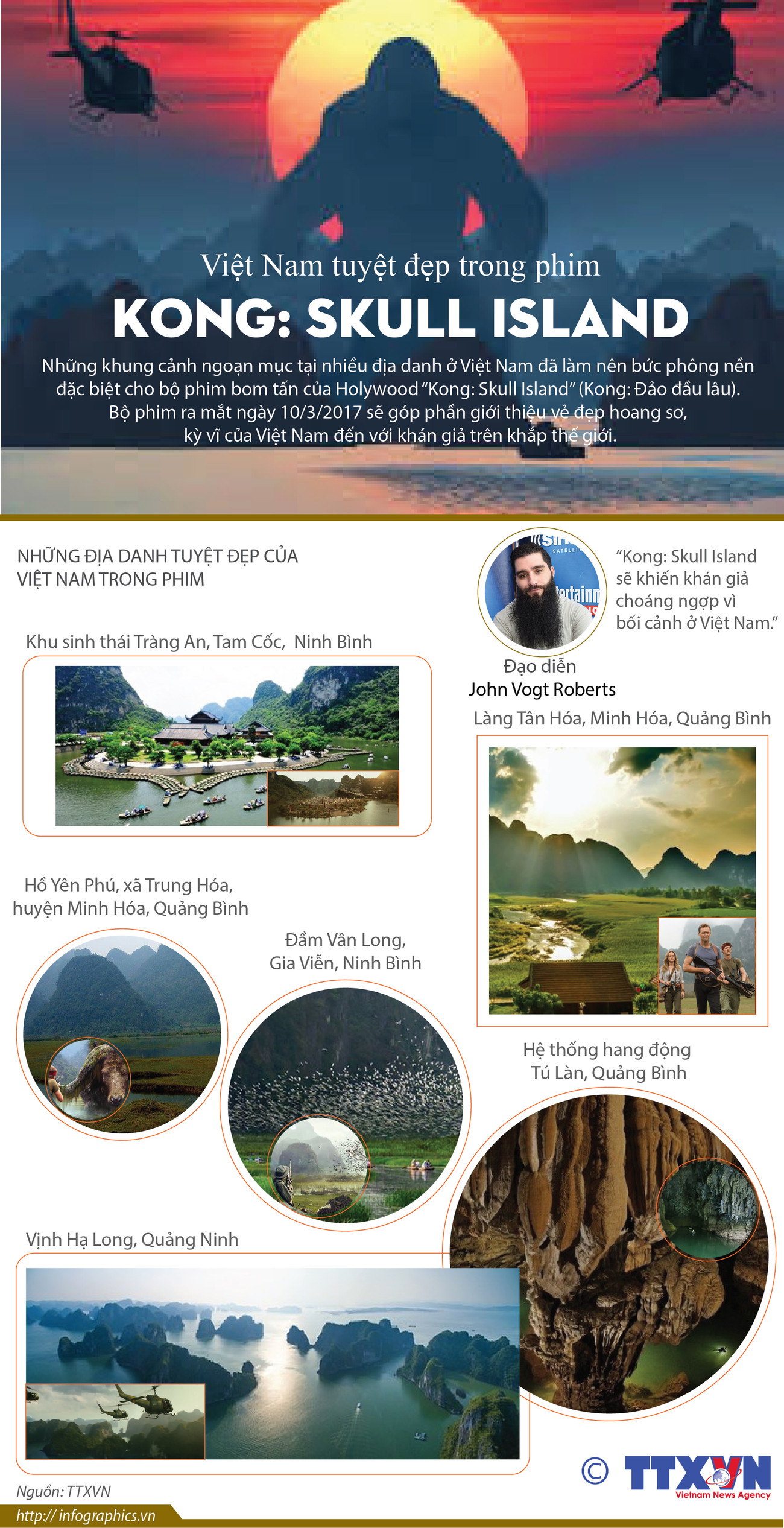 [Infographics] Việt Nam tuyệt đẹp trong phim Kong: Skull Island ảnh 1