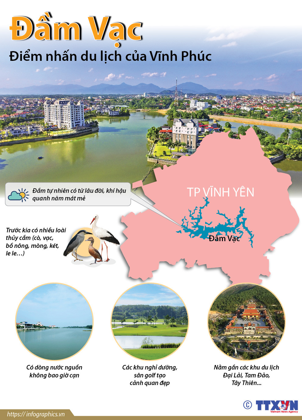 [Infographics] Đầm Vạc: Điểm nhấn du lịch của Vĩnh Phúc ảnh 1