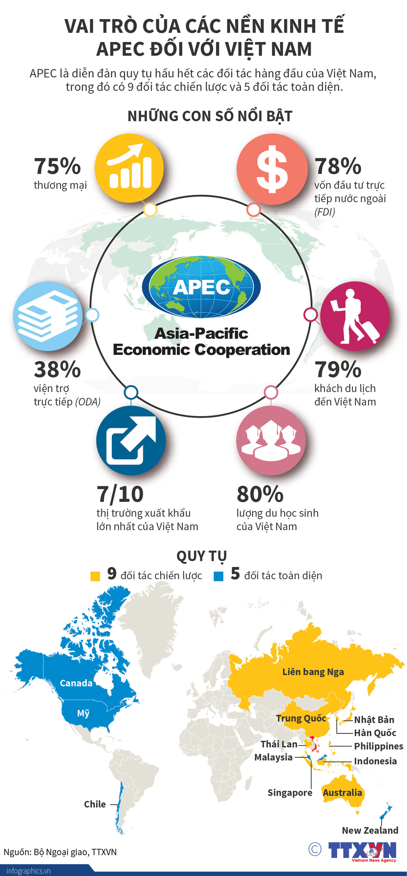 [Infographics] Vai trò của các nền kinh tế APEC đối với Việt Nam ảnh 1