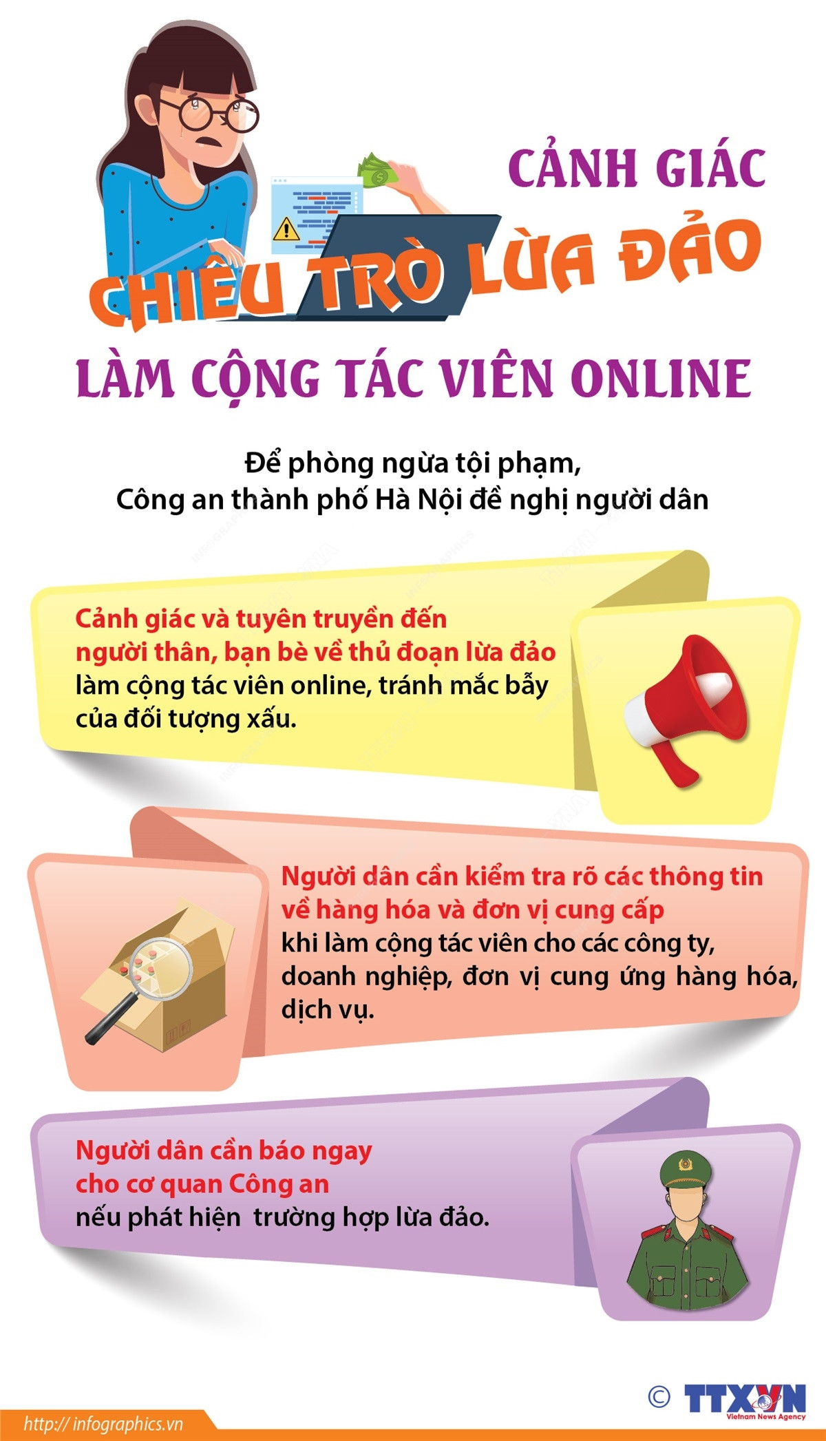 [Infographics] Cảnh giác chiêu trò lừa đảo làm cộng tác viên online ảnh 1