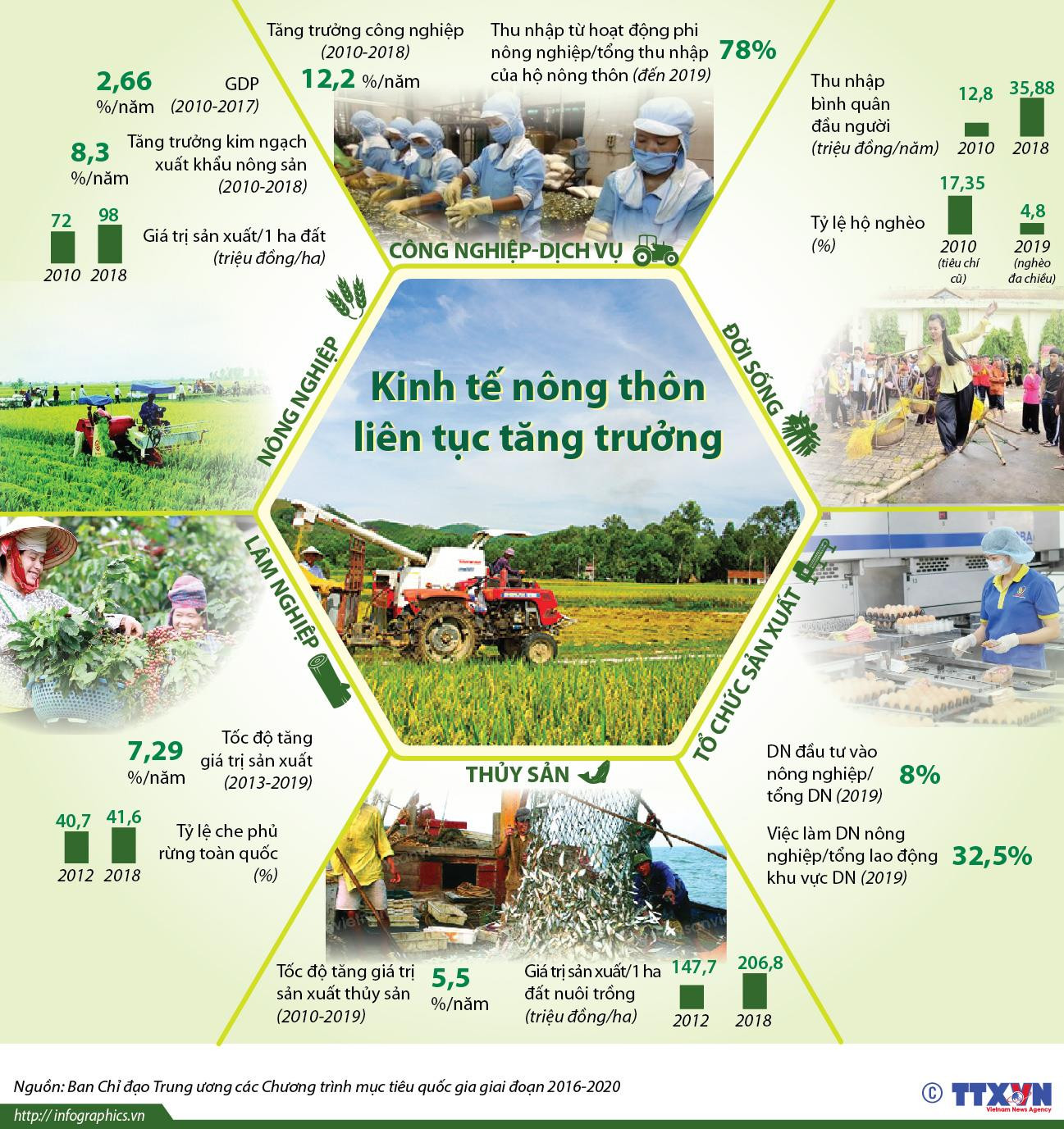 [Infographics] Kinh tế nông thôn liên tục tăng trưởng ảnh 1