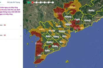 Hệ thống cảnh báo cháy rừng. (Nguồn: Cục Lâm nghiệp và Kiểm lâm)