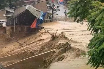 Khả năng xảy ra lũ trên hệ thống sông Hồng, sông Thái Bình. Ảnh minh họa. (Ảnh: TTXVN phát)