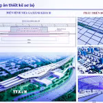 Phương án thiết kế sơ bộ Dự án đường sắt tốc độ cao trên trục Bắc-Nam. (Ảnh: Doãn Tấn/TTXVN)