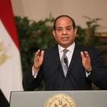 (Tư liệu) Tổng thống Ai Cập Abdel-Fattah El-Sisi trong cuộc họp báo ở Cairo. (Ảnh: AFP/TTXVN)